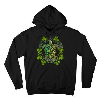 Green Sea Turtle Mandala Irish Shamrock Clover St Patricks Tall Hoodie