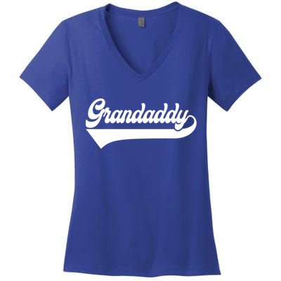 Grandaddy Soon To Be New Grandaddy Funny FatherS Day Gift Women's V-Neck T-Shirt