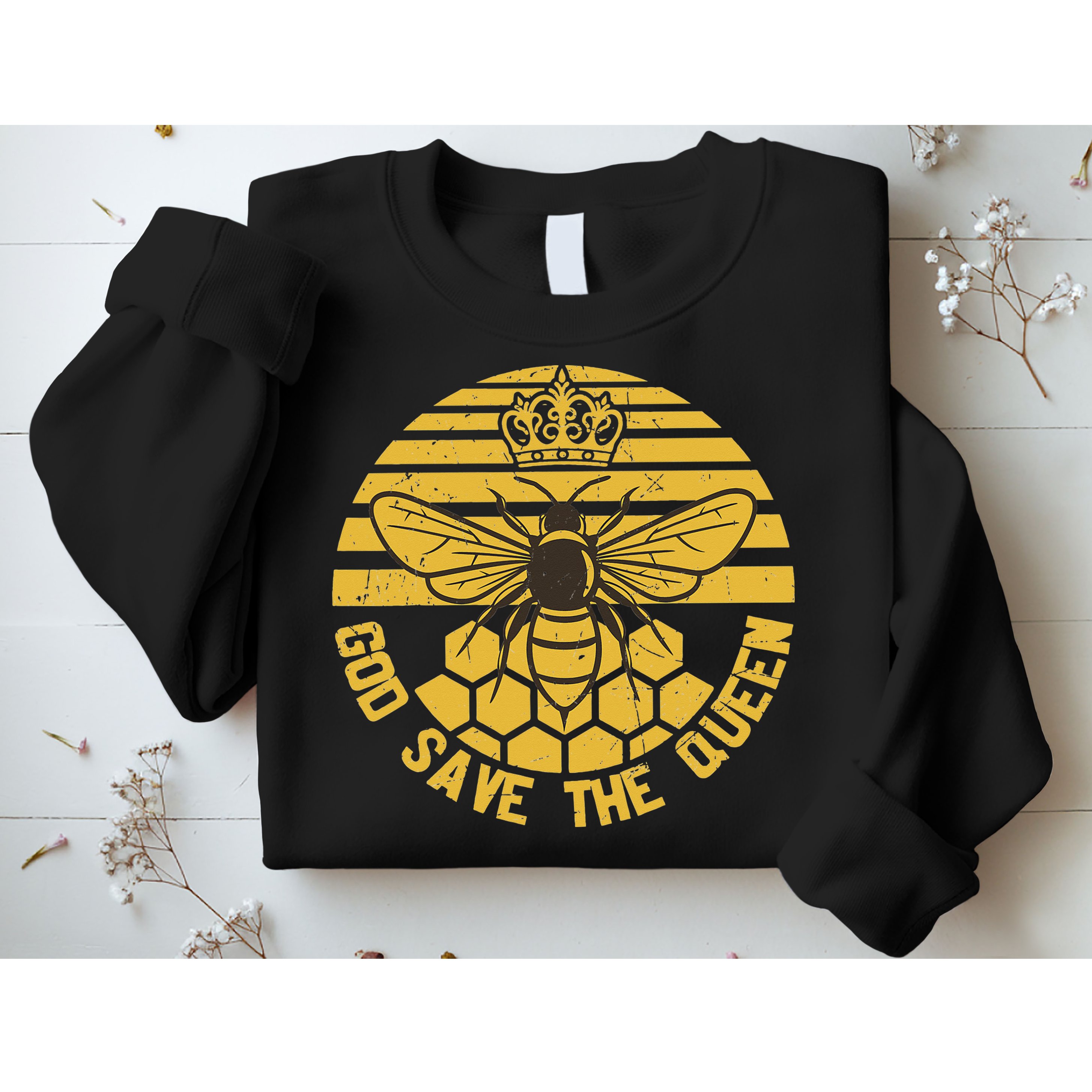 God Save the Queen Save the Bees Vintage Sweatshirt