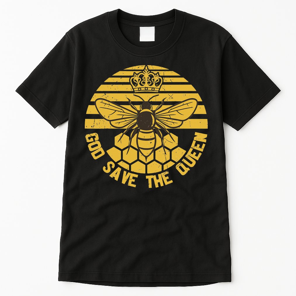 God Save the Queen Save the Bees Vintage Tall T-Shirt