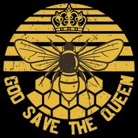God Save the Queen Save the Bees Vintage Button
