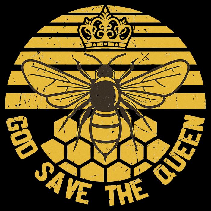 God Save the Queen Save the Bees Vintage Bucket Hat