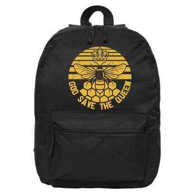 God Save the Queen Save the Bees Vintage 16 in Basic Backpack