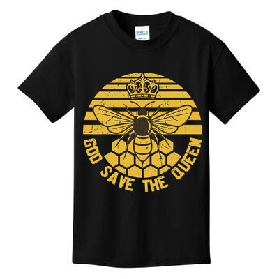God Save the Queen Save the Bees Vintage Kids T-Shirt
