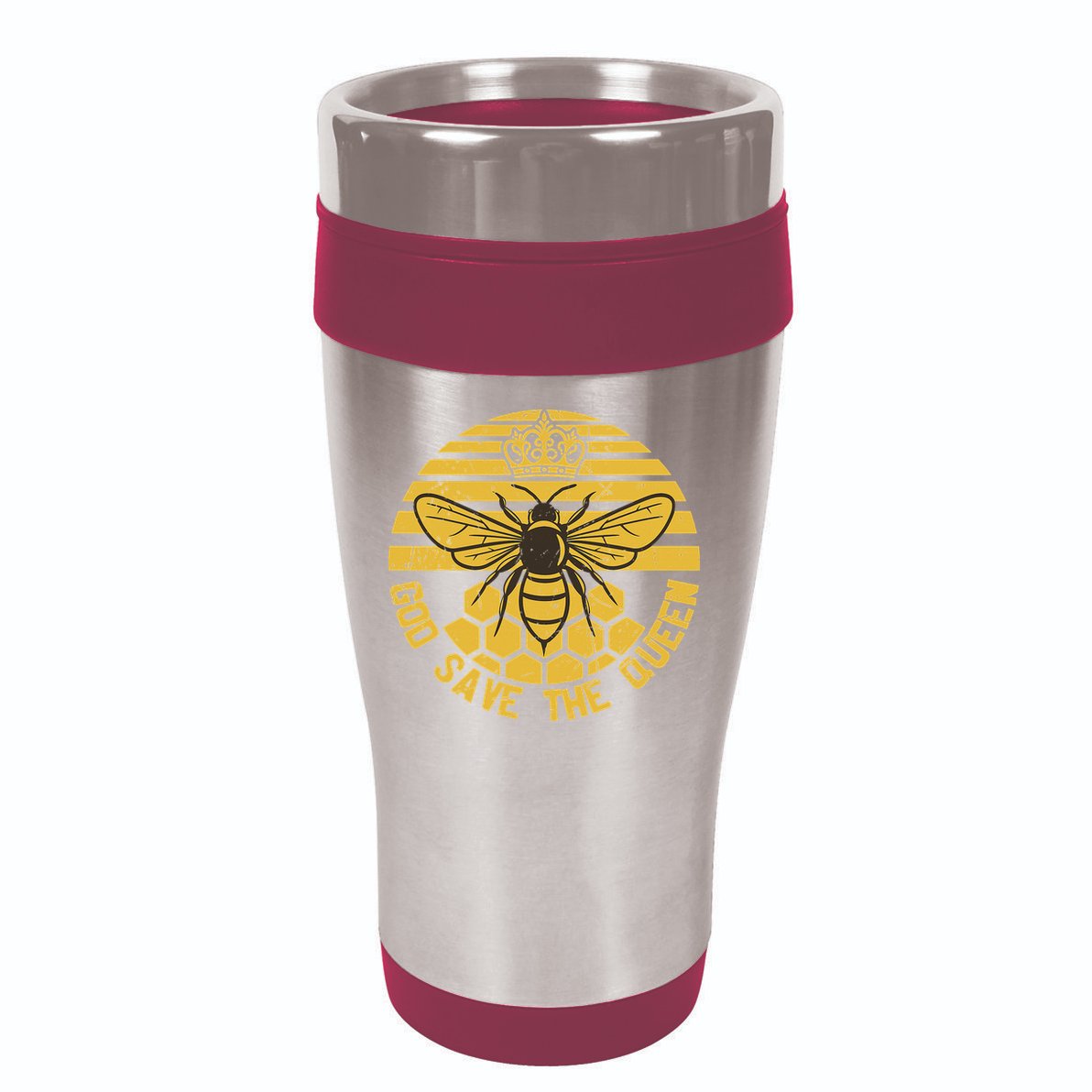 God Save the Queen Save the Bees Vintage 16oz Travel Tumbler
