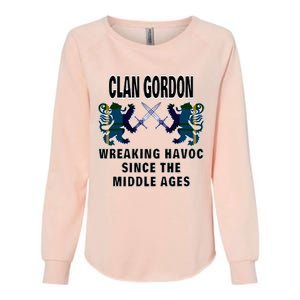 Gordon Scottish Tartan Scotland Family Clan Name Womens California Wash Sweatshirt