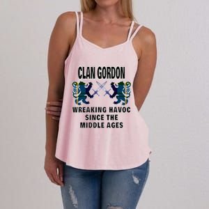 Gordon Scottish Tartan Scotland Family Clan Name Women's Strappy Tank