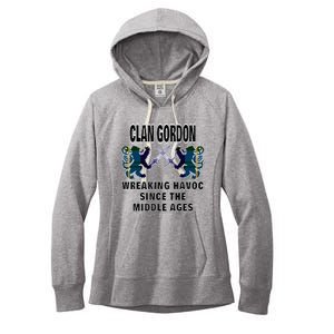 Gordon Scottish Tartan Scotland Family Clan Name Women's Fleece Hoodie