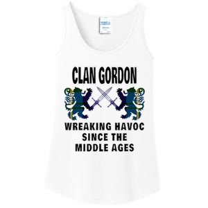 Gordon Scottish Tartan Scotland Family Clan Name Ladies Essential Tank