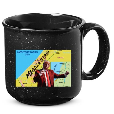 Gaza Strip Trump Magaza Strip 15oz Campfire Ceramic Mug
