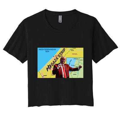 Gaza Strip Trump Magaza Strip Crop Top