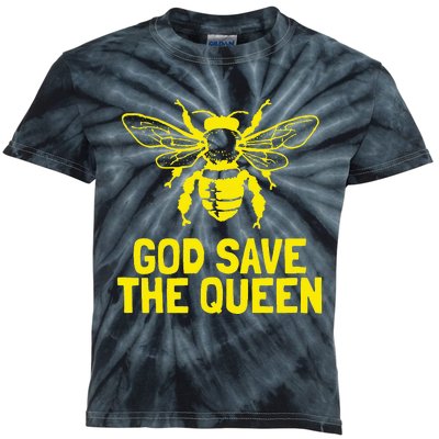 God Save The Queen Honey Bee Beekeeping Naturalist Kids Tie-Dye T-Shirt