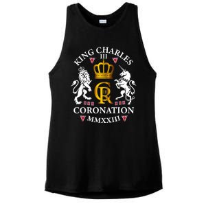 God Save The King King Charles III Ladies PosiCharge Tri-Blend Wicking Tank