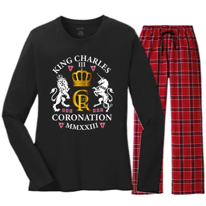 God Save The King King Charles III Women's Long Sleeve Flannel Pajama Set 