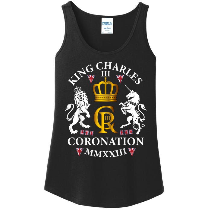 God Save The King King Charles III Ladies Essential Tank