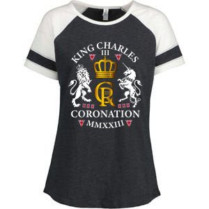 God Save The King King Charles III Enza Ladies Jersey Colorblock Tee