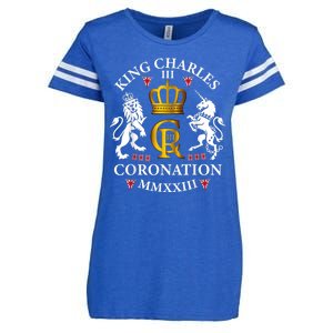 God Save The King King Charles III Enza Ladies Jersey Football T-Shirt