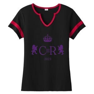 God Save The King King Charles III Ladies Halftime Notch Neck Tee