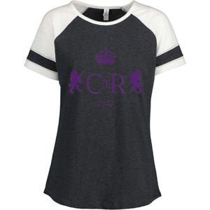 God Save The King King Charles III Enza Ladies Jersey Colorblock Tee