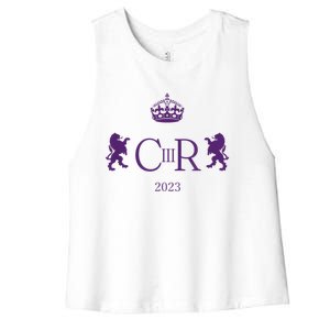 God Save The King King Charles III Women's Racerback Cropped Tank