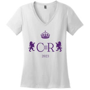 God Save The King King Charles III Women's V-Neck T-Shirt