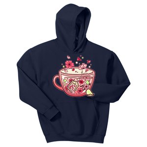 Glass Sakura Tea Kids Hoodie