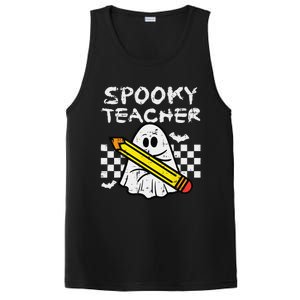 Ghost Spooky Teacher Retro Teach Halloween Costume Women PosiCharge Competitor Tank