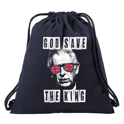 God Save The King King Charles III Drawstring Bag
