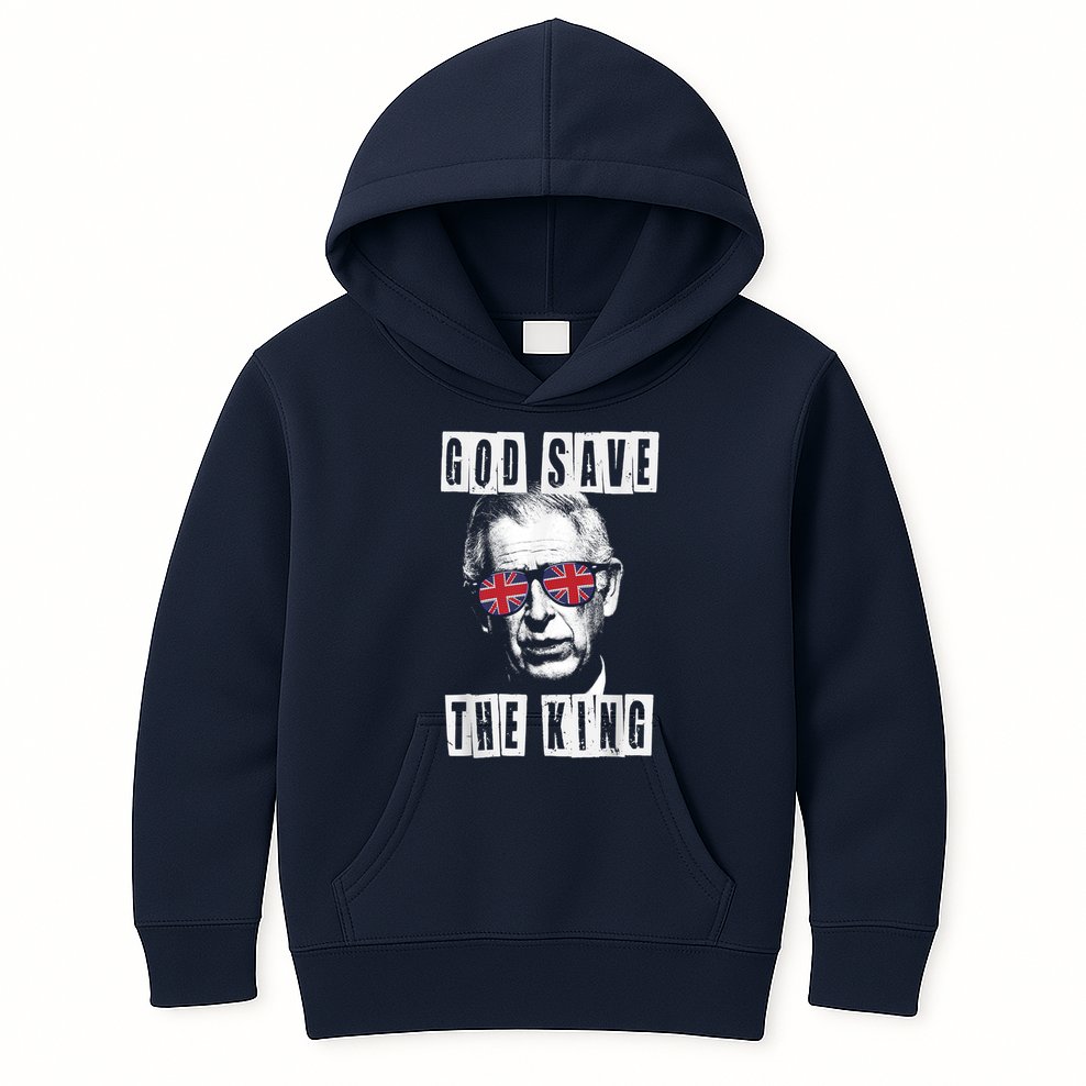 God Save The King King Charles III Kids Hoodie