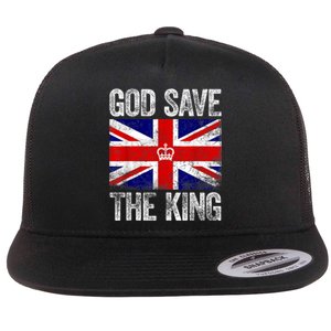 God Save The King King Charles III Flat Bill Trucker Hat