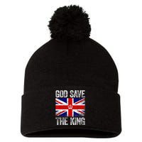 God Save The King King Charles III Pom Pom 12in Knit Beanie