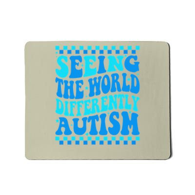 Groovy Seeing the World Differently Autism Awareness Month Mousepad