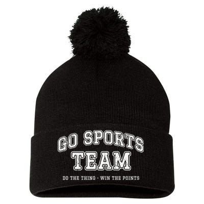 Go Sports Team Do The Thing Win The Points Funny Athletic Pom Pom 12in Knit Beanie