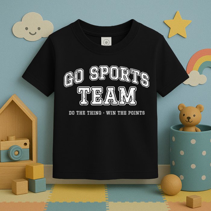 Go Sports Team Do The Thing Win The Points Funny Athletic Toddler T-Shirt