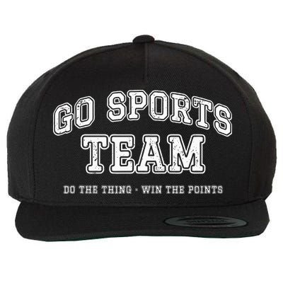 Go Sports Team Do The Thing Win The Points Funny Athletic Wool Snapback Cap