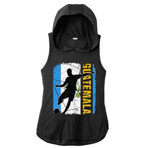 Guatemalan Soccer Team Guatemala Flag Jersey Ladies PosiCharge Tri-Blend Wicking Draft Hoodie Tank