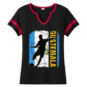 Guatemalan Soccer Team Guatemala Flag Jersey Ladies Halftime Notch Neck Tee