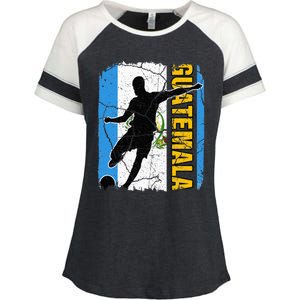 Guatemalan Soccer Team Guatemala Flag Jersey Enza Ladies Jersey Colorblock Tee