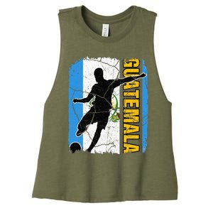 Guatemalan Soccer Team Guatemala Flag Jersey Women's Racerback Cropped Tank