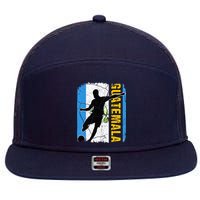 Guatemalan Soccer Team Guatemala Flag Jersey 7 Panel Mesh Trucker Snapback Hat