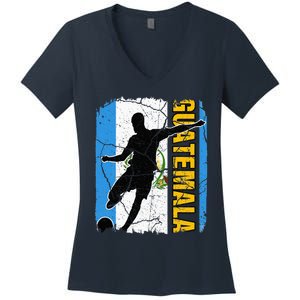 Guatemalan Soccer Team Guatemala Flag Jersey Women's V-Neck T-Shirt