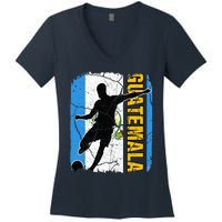 Guatemalan Soccer Team Guatemala Flag Jersey Women's V-Neck T-Shirt