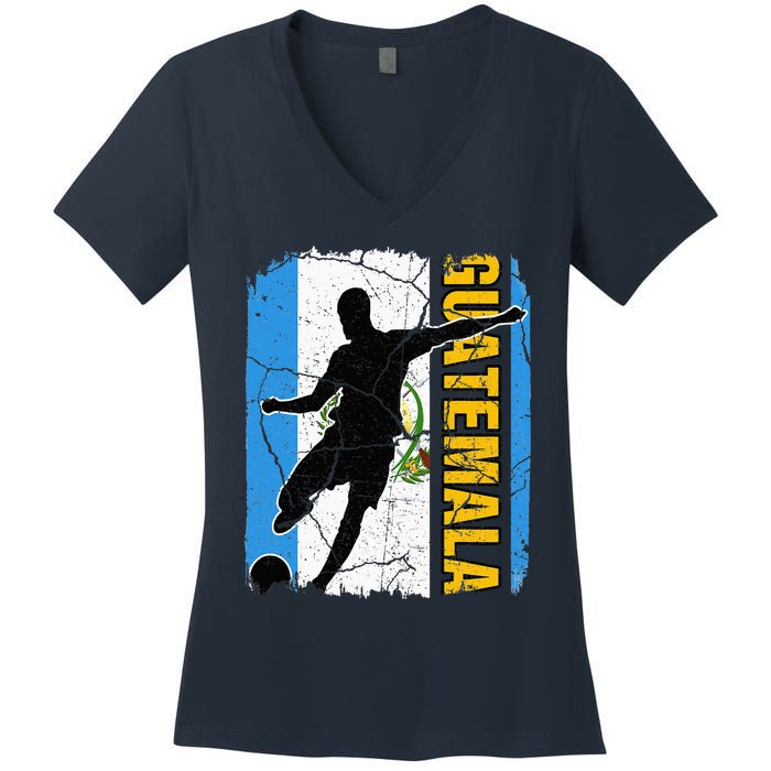 Guatemalan Soccer Team Guatemala Flag Jersey Women's V-Neck T-Shirt