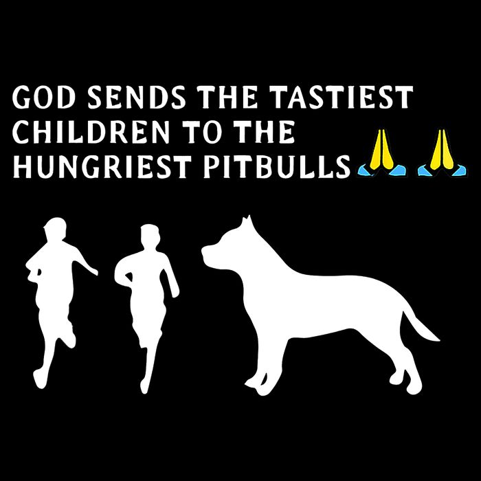god sends tastiest children to hungriest pitbulls Premium T-Shirt