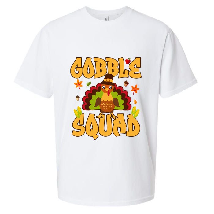 Gobble Squad Turkey Design Gobble Squad Sueded Cloud Jersey T-Shirt