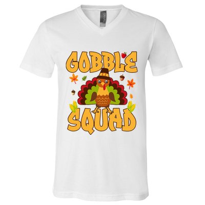 Gobble Squad Turkey Design Gobble Squad V-Neck T-Shirt