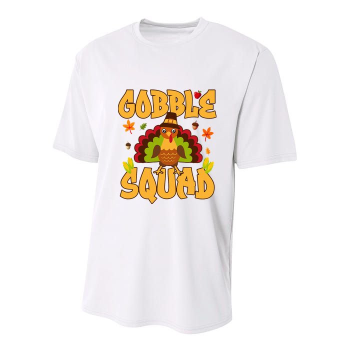 Gobble Squad Turkey Design Gobble Squad Youth Performance Sprint T-Shirt