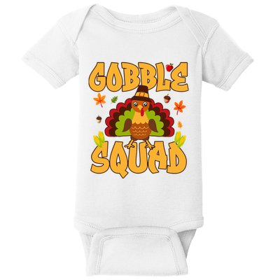 Gobble Squad Turkey Design Gobble Squad Baby Bodysuit