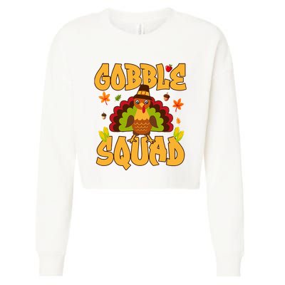 Gobble Squad Turkey Design Gobble Squad Cropped Pullover Crew