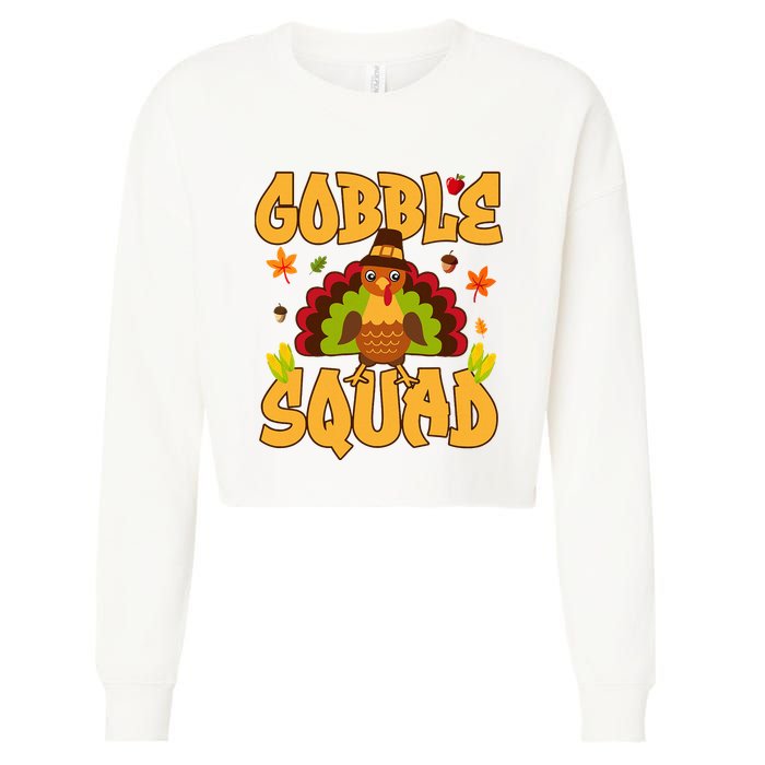 Gobble Squad Turkey Design Gobble Squad Cropped Pullover Crew